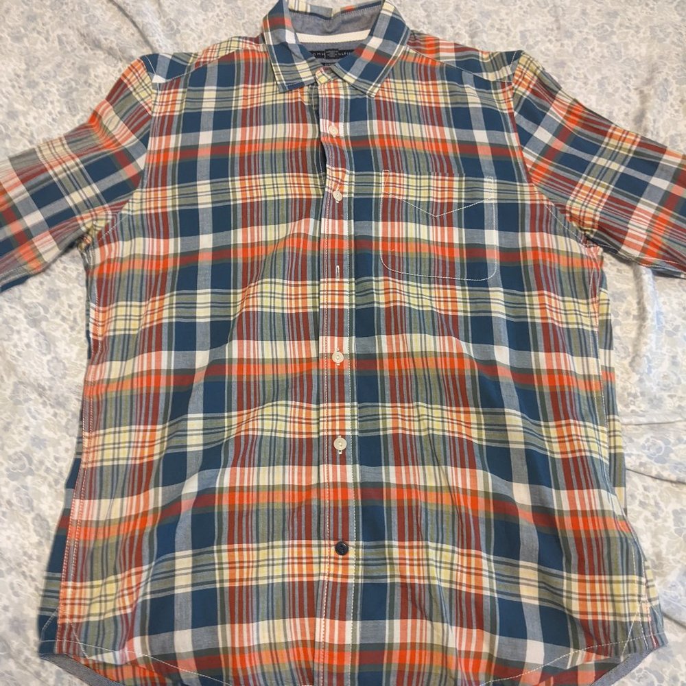 Tommy Hilfiger Long Sleeve Multi-Color Striped Shirt Men's Size S/P